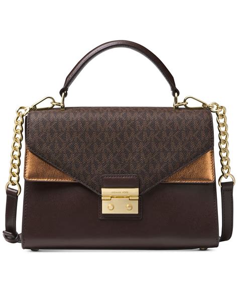 michael kors sloan medium top handle|michael michael kors sloan medium double flap top handle satchel.